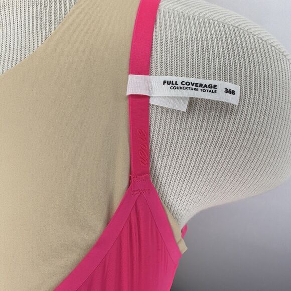 Smoothez Aerie Bra Full Coverage Sheer Mesh‎ Unlined Underwire Hot Pink 36B NEW - Picture 2 of 6
